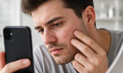 Analisar acne e espinhas: solução rápida para pele masculina saudável